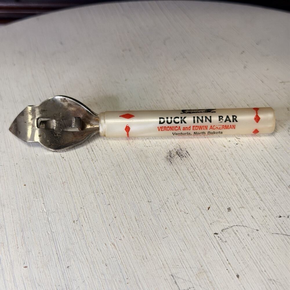 Vintage Duck Inn Bar Venturia ND Bottle Opener Ackerman North Dakota 5”
